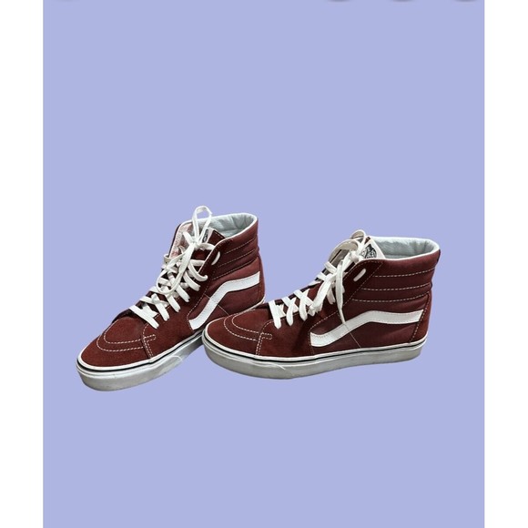 Vans Sk8-Hi Suede Skate sneakers Burgundy High Top Size 8 Men 9.5 Women main image 4
